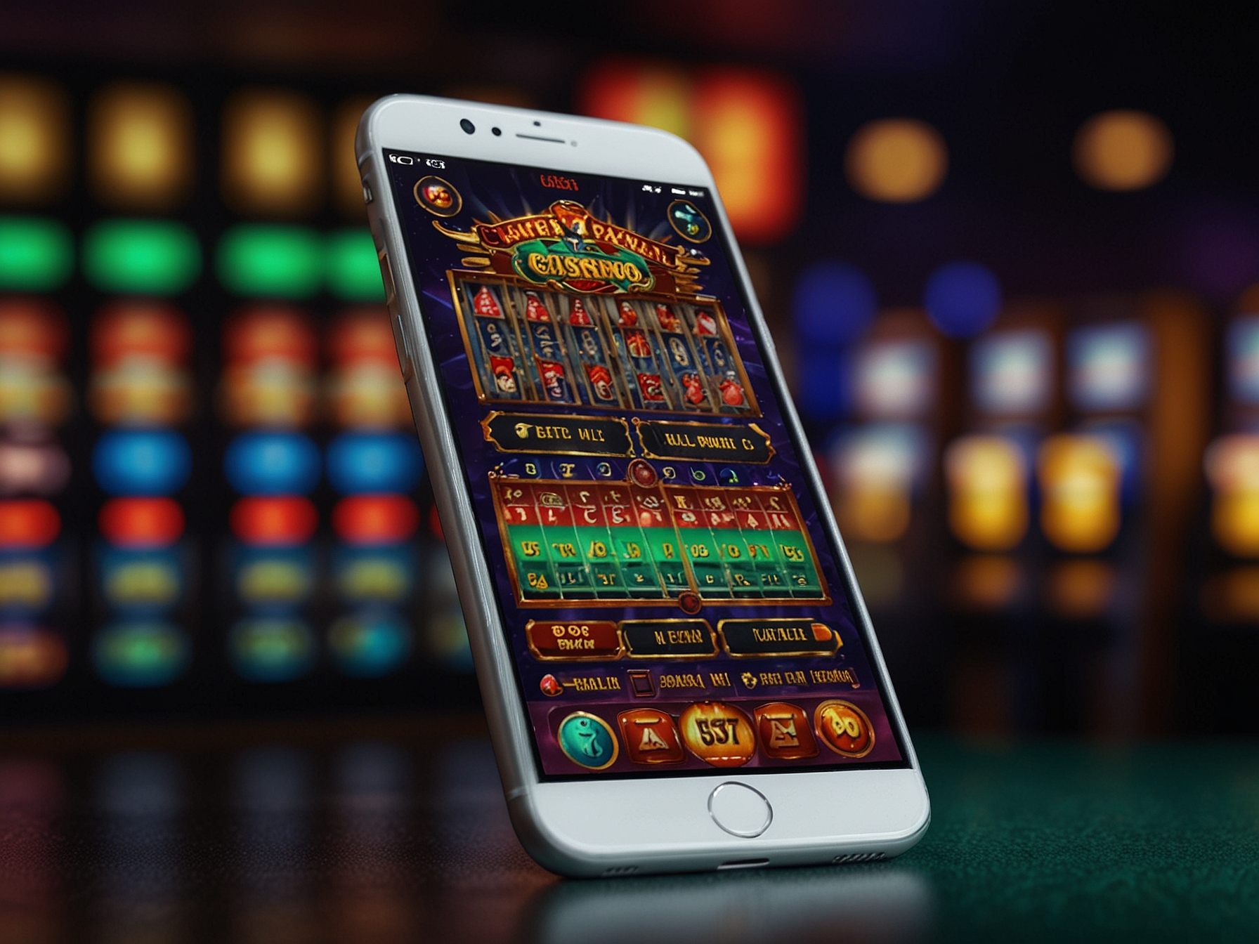 Mobile web version of 8Bit Casino shown on smartphone